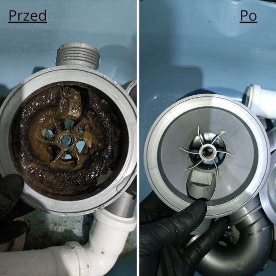 Udrożniony zlew – czysty syfon czyszczenie syfonu zlewu kuchennego Rzeszów